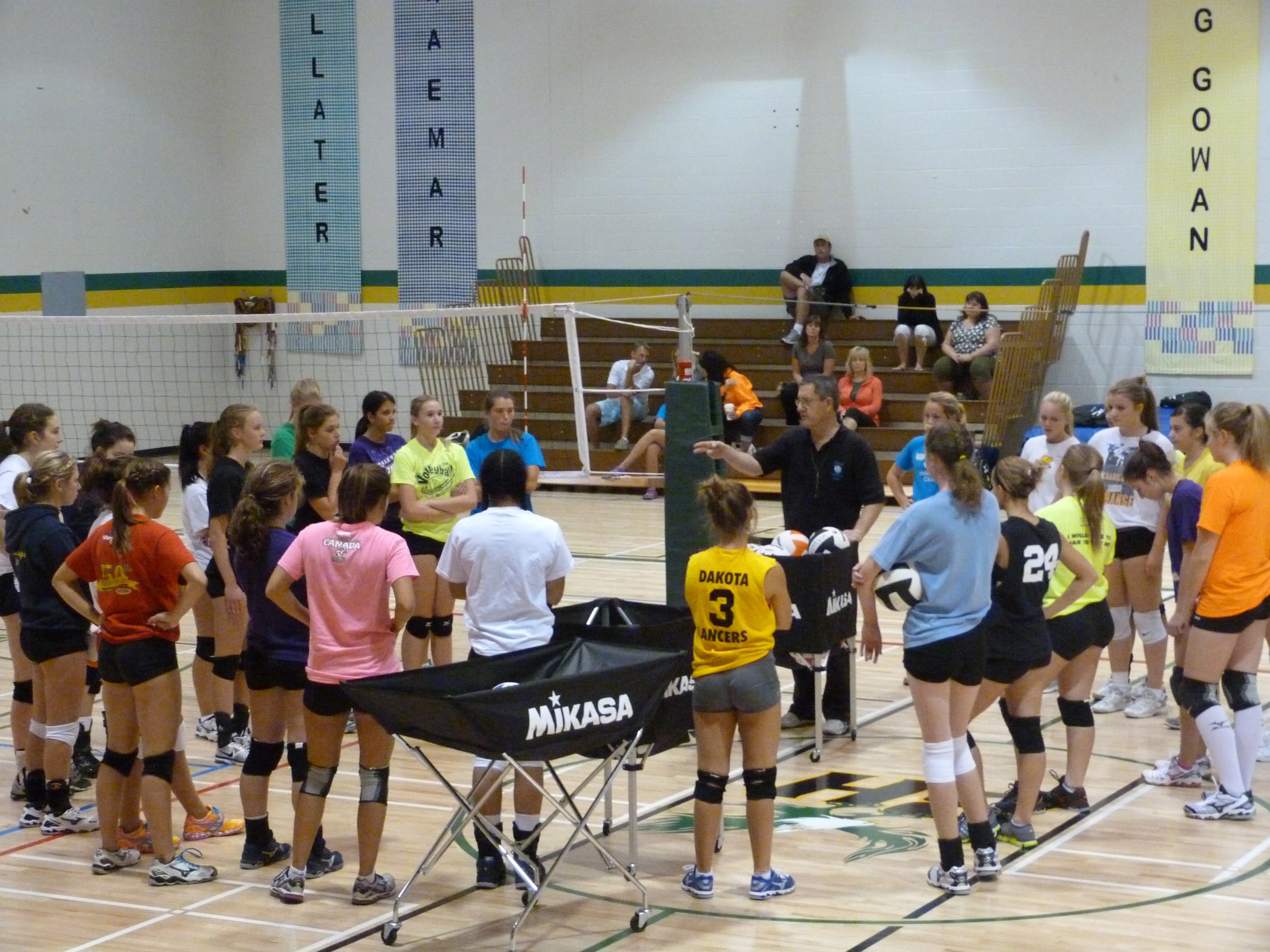 Youth volleyball camp training